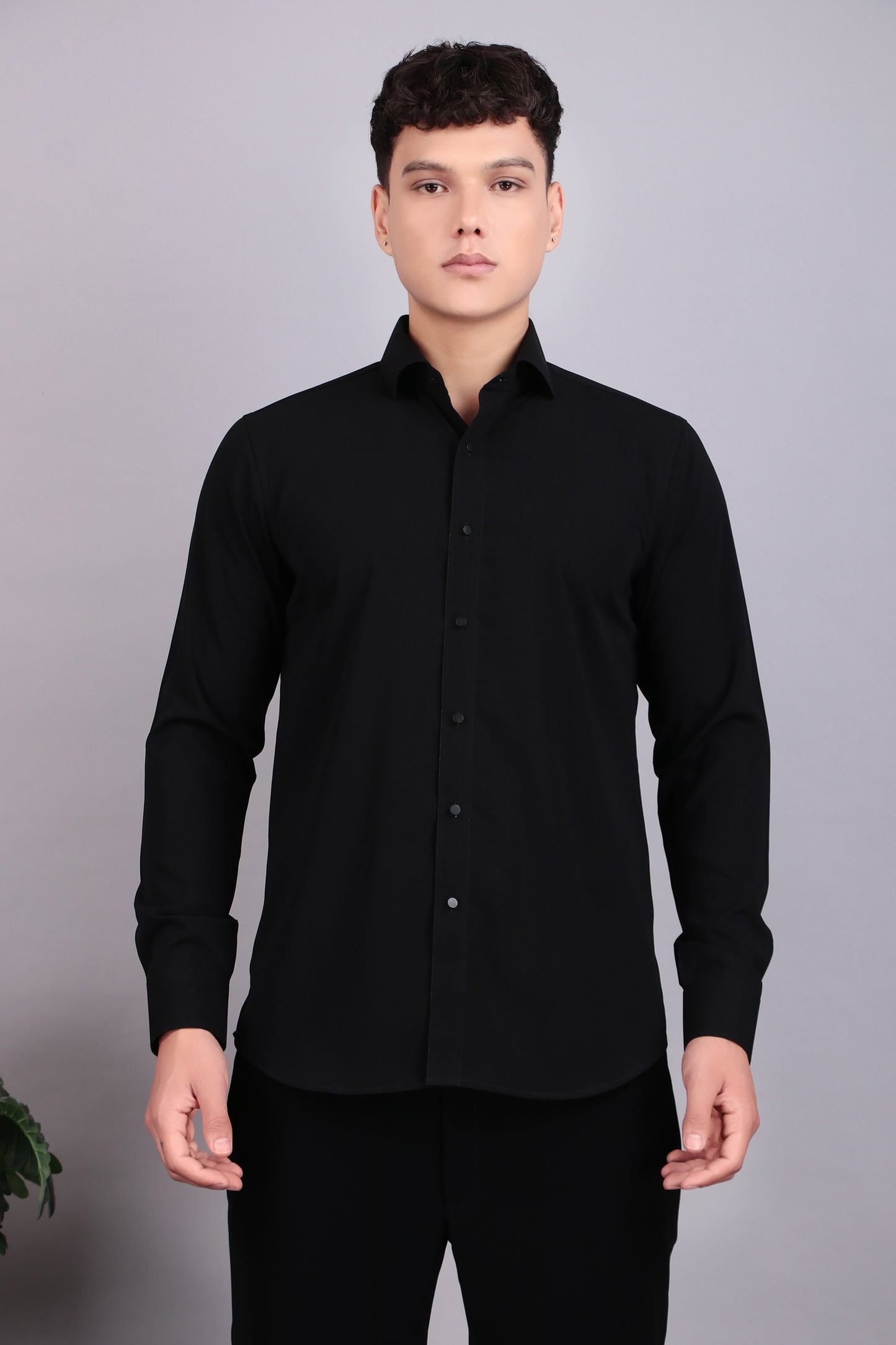 Men’s Tuxedo – Japanese Lycra in Black with Golden Embroidery | One Man Show