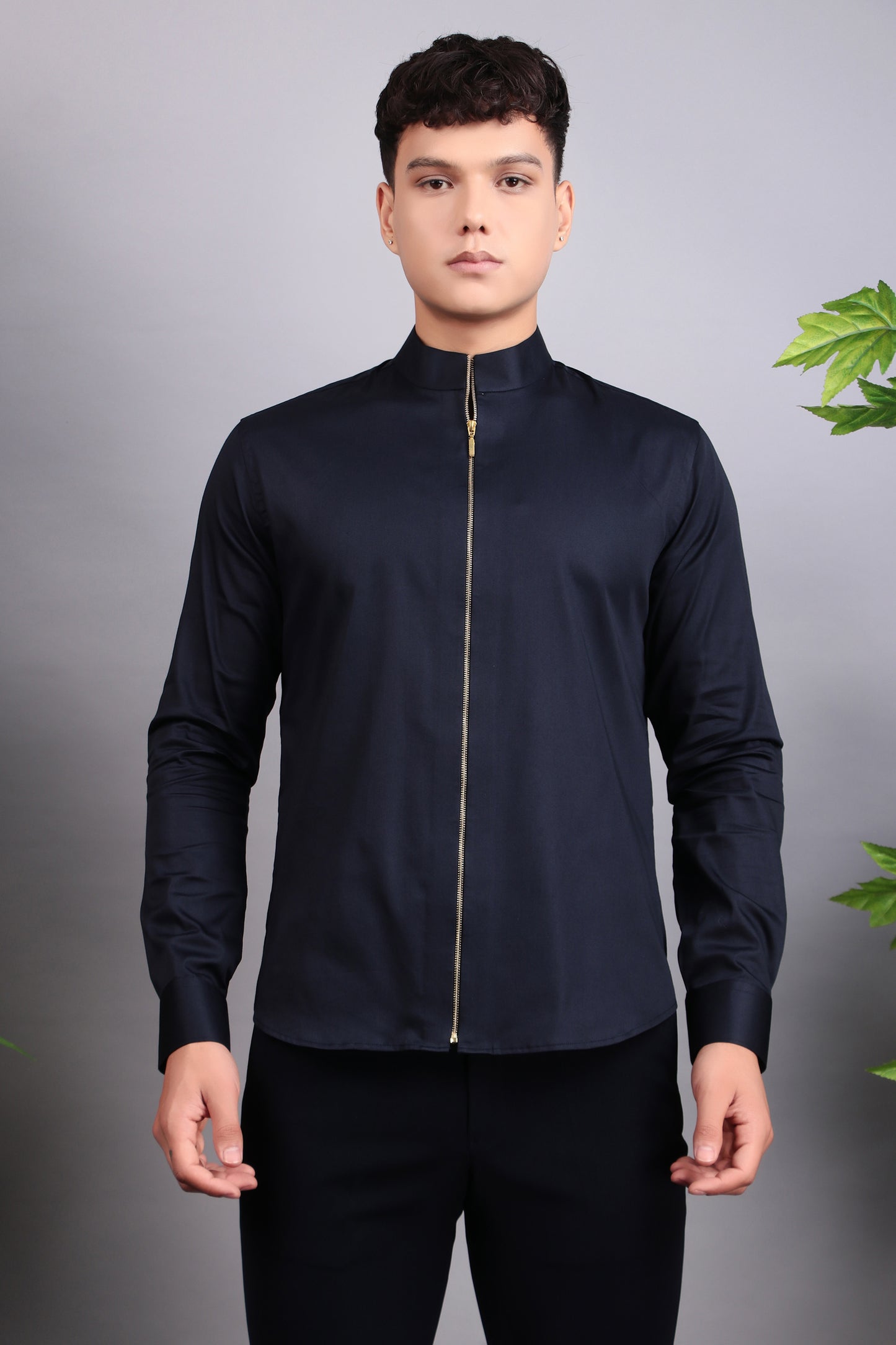 Detail view 5 - Men’s Tuxedo – Japanese Lycra in Midnight Blue with Modern Design