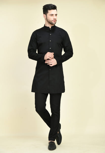 Men’s Kurta Set – Silk in Yellow with Tie and Dye | One Man Show