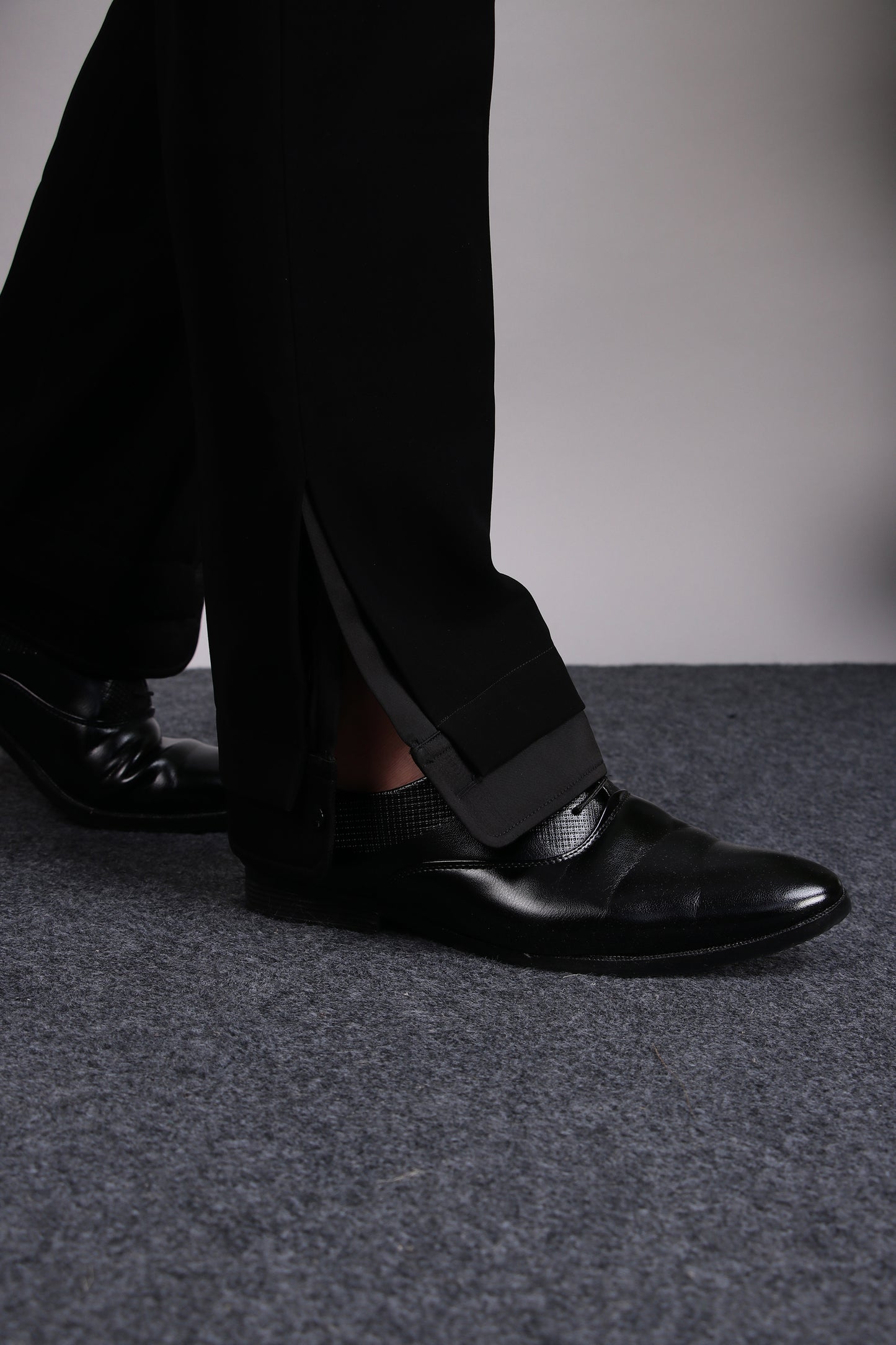 Detail view 6 - Men’s Tuxedo – Japanese Lycra in Black with Extended Front and Lapel Detailing