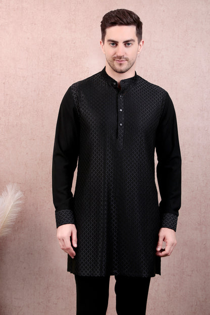 Men’s Indo-Western – Silk Georgette in Multi Color with Multi Color Thread Embroidery | One Man Show