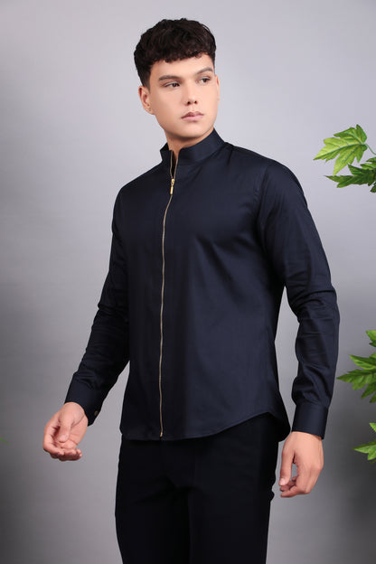 Men’s Tuxedo – Japanese Lycra in Midnight Blue with Modern Design | One Man Show